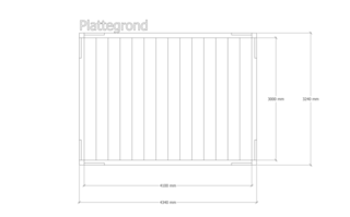 Douglas pergola 324x434cm Verando, Pure
